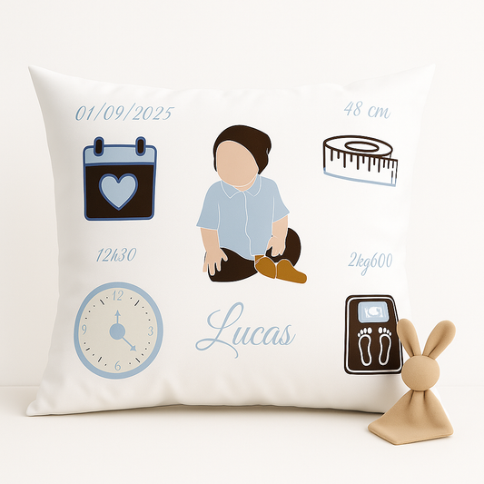 Coussin personnalisé - Modèle garçon