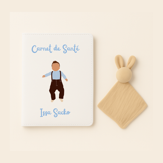 Protège carnet de santé personnalisé garçon